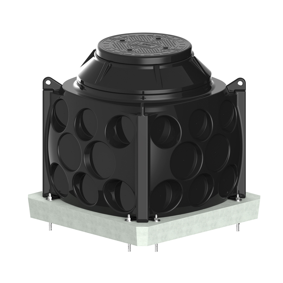 Колодец Ruwel КН 1000 H900 с крышкой D 560 мм с кабельными стойками