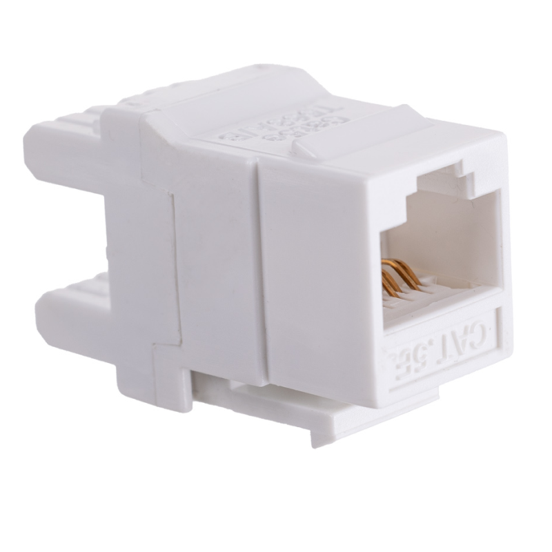 Модуль Maxicord Keystone Jack кат.5е UTP 110 IDC 180 градусов, белый