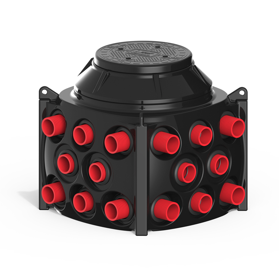 Колодец Ruwel КН 1000 H900 с крышкой D 560 мм с кабельными стойками