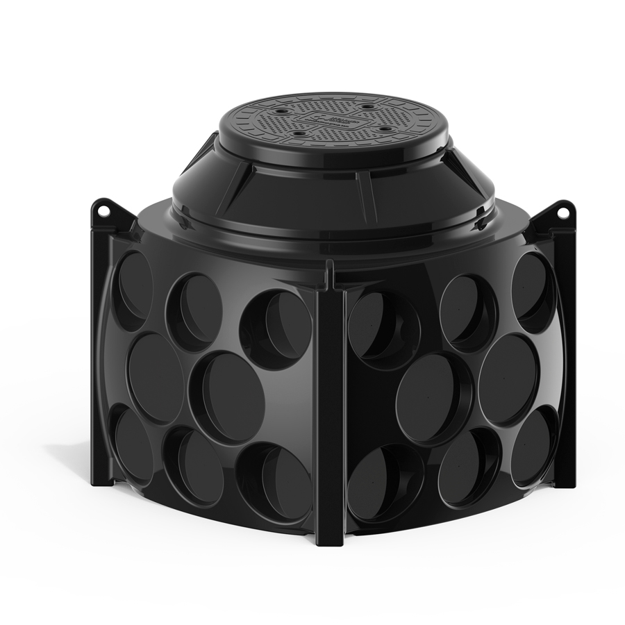 Колодец Ruwel КН 1000 H900 с крышкой D 560 мм с кабельными стойками